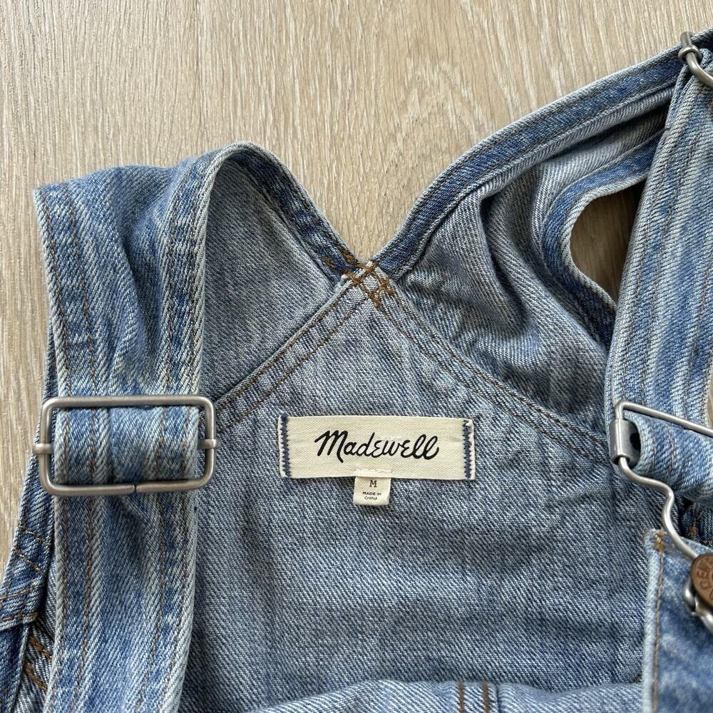 Madewell Womens Aldott Wash Denim Oversized Carpenter Overalls - Picture 8 of 16